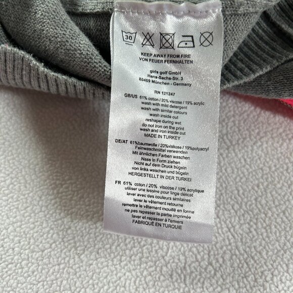 Gray/Pink Zip up Sweater Hoodie - Picture 5 of 6